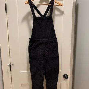 Madewell velvet overalls, size M
